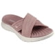 thumbnail image 1 of Sandalias Skechers Crossband Slide para mujer, talla 9, color malva, 1 of 1