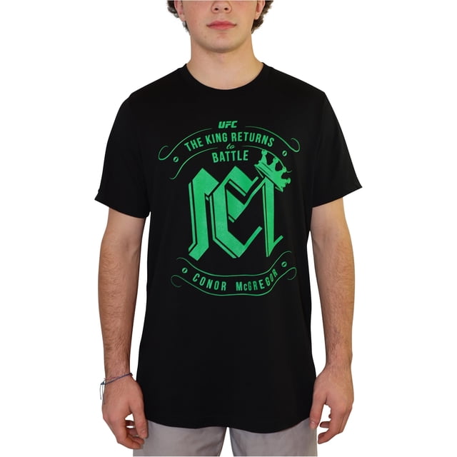 UFC The King Returns To Battle Camiseta gráfica para hombre, negra, grande