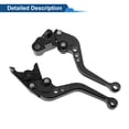 thumbnail image 5 of Unique Bargains Short Brake Clutch Levers for Kawasaki Z650 2017-2023 6 Position Adjustable Motorcycle Handlebar Brake Lever Aluminum Alloy Solid Black 1 Pair, 5 of 7