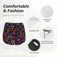 thumbnail image 6 of Lsque Colorful Pumpkin Faces Printed Women's Running Shorts with Liner Pockets,Elastic Quick Dry Workout Athletic Gym Yoga Shorts,Womens High Waist Shorts-Small, 6 of 9
