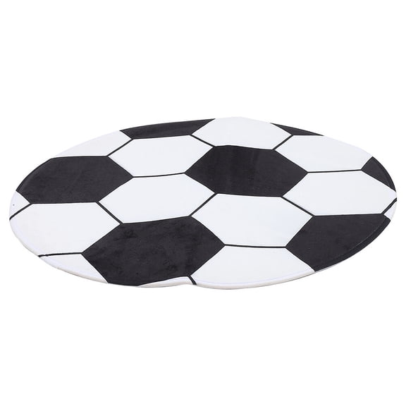 FENGGUIQU Football Pattern Rug for Home Floor Decorative Carpet Mat Assorted Colors Round Design