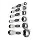 thumbnail image 2 of Juego de cucharas medidoras magnéticas de acero inoxidable de doble cara, color negro, 2 of 4