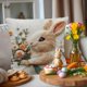thumbnail image 5 of Decoraciones de Pascua Interior Easter Bunny Egg-Print Pillowcase with Embroidery Inspiration Polyester Christmas Pillowcase Decoración del hogar, 5 of 6