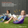 thumbnail image 3 of ECR4Kids Plastic Leaf Scoop Floor Rocker Seat, Classroom Furniture, Purple, 6-Piece, 3 of 9