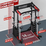 RitKeep PMAX 5600 Pro Home Gym Smith Machine, 6-in-1 Squat Rack Dual Cable Crossover