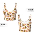 thumbnail image 5 of Haiem Cute Ice Cream Pattern Womens Sports Bra - U Neck Padded Low Impact Yoga Bra Workout Crop Top Gym Moisture-Wicking Workout Vest -Medium, 5 of 9