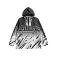 thumbnail image 2 of Men's Chalk Line Black/Silver Las Vegas Raiders Sketch Pad Anorak Half-Zip Jacket, 2 of 3