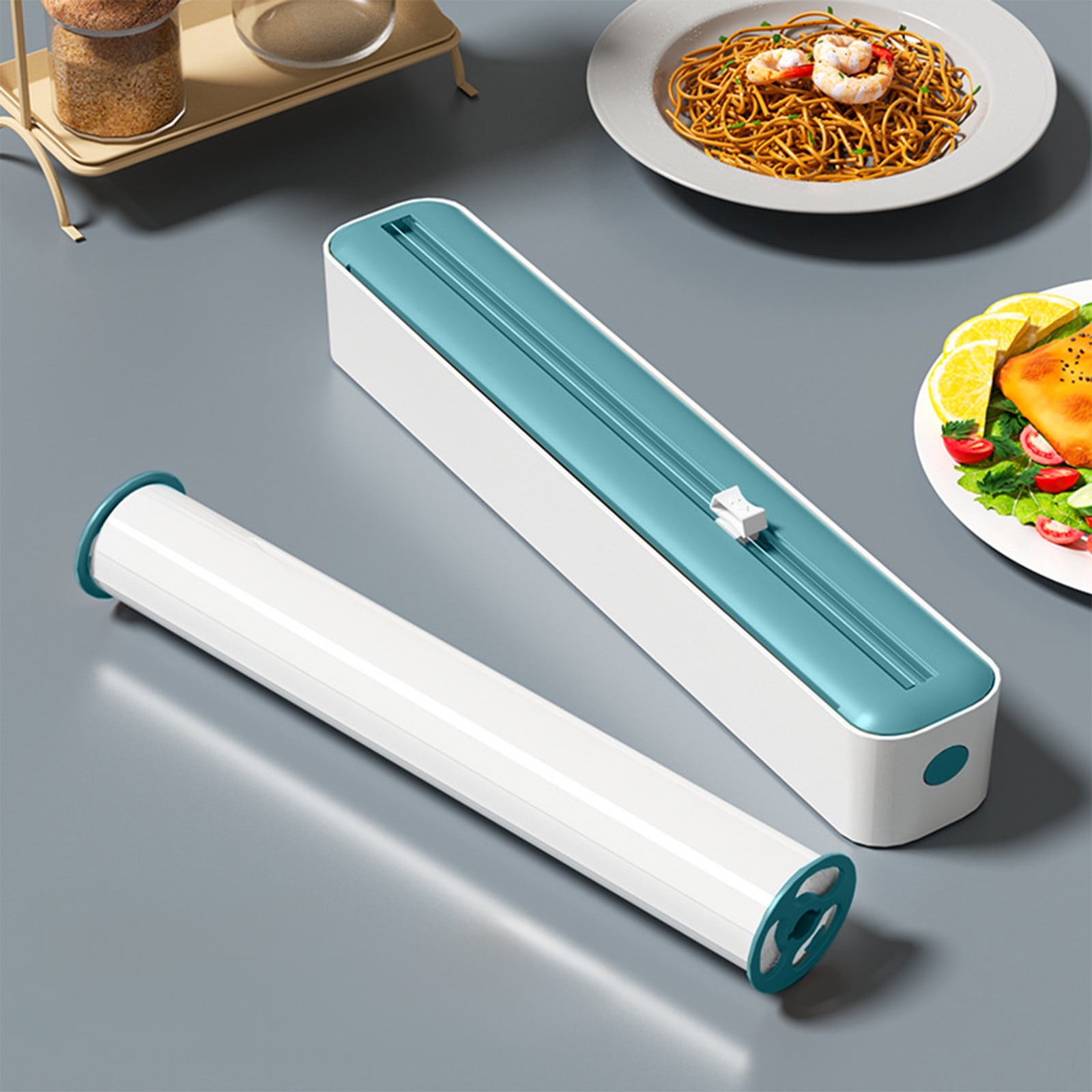 Specollect Clearance 3Pcs Multi-Functional Cutter Plastic Wrap, Aluminum Foil, Parchment Paper Easy to Use Magnetic, Suction Modes