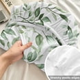 thumbnail image 4 of Twin Sze Fitted Sheet Set - Sage Green Leaf 2 Piece Bedding Sets 16" Deep Pocket Fitted Sheet with 1 Pillowcase, Country Eucalyptus Nature Plant Branch Brushed Microfiber Hotel Luxury Bed Sheets, 4 of 9