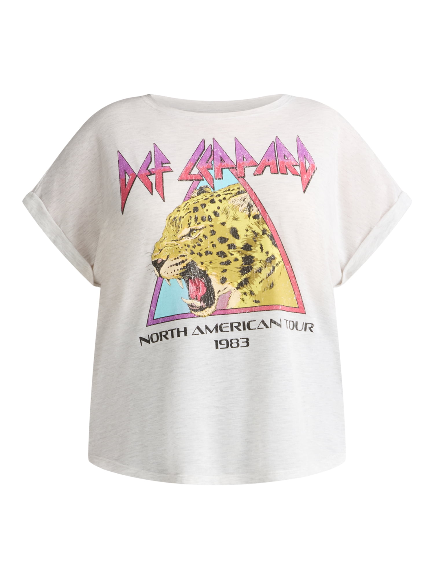 Terra & Sky Women's Plus Size Def Leppard North American Tour Graphic Tee, Sizes 0X-5X