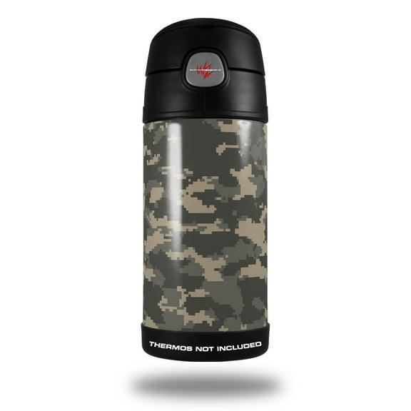 Skin Decal Wrap for Thermos Funtainer 12oz Bottle WraptorCamo Digital Camo Combat (BOTTLE NOT INCLUDED) by WraptorSkinz