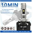 thumbnail image 6 of H7 LED Headlight Bulbs, High Beam/Low Beam/Fog Light-Wireless Noiseless 40W 4000LM 6000K 1:1 Design with Halogen Bulb | 2 Bulbs, 6 of 11