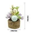 thumbnail image 3 of Moocorvic Easter Eggs Artificial Woven Easter Basket Potted Plants Ideal Gifts Office Home Decor Tabletop Centerpiece, 3 of 7