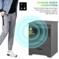 thumbnail image 4 of FREDEES Bedside Table with Charging Station, 3 Colors Smart Human Sensor Nightstand with Drawers&Gun Safe,Brightness Adjustable Modern All in one Nightstand for Bedroom/Living Room Furniture Grey, 4 of 6
