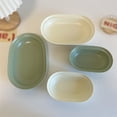 thumbnail image 5 of Solid Color Dining Plate Oval Deep Plate Home Breakfast Plate Salad Plate Dessert Plate Restaurant Ceramic Plate Simplicity, 5 of 5