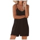 thumbnail image 3 of MKLEKYY Pantalones Cortos de Mezclilla para Mujer, Mono Informal Sin Mangas de Verano, Pantalones Cortos de Verano con Tirantes de Color Liso, 3 of 4