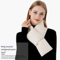 thumbnail image 5 of Women's scarves, winter warm cotton, fashionable and elegant men's winter scarves, high-end velvet windproof neck covers, 5 of 11