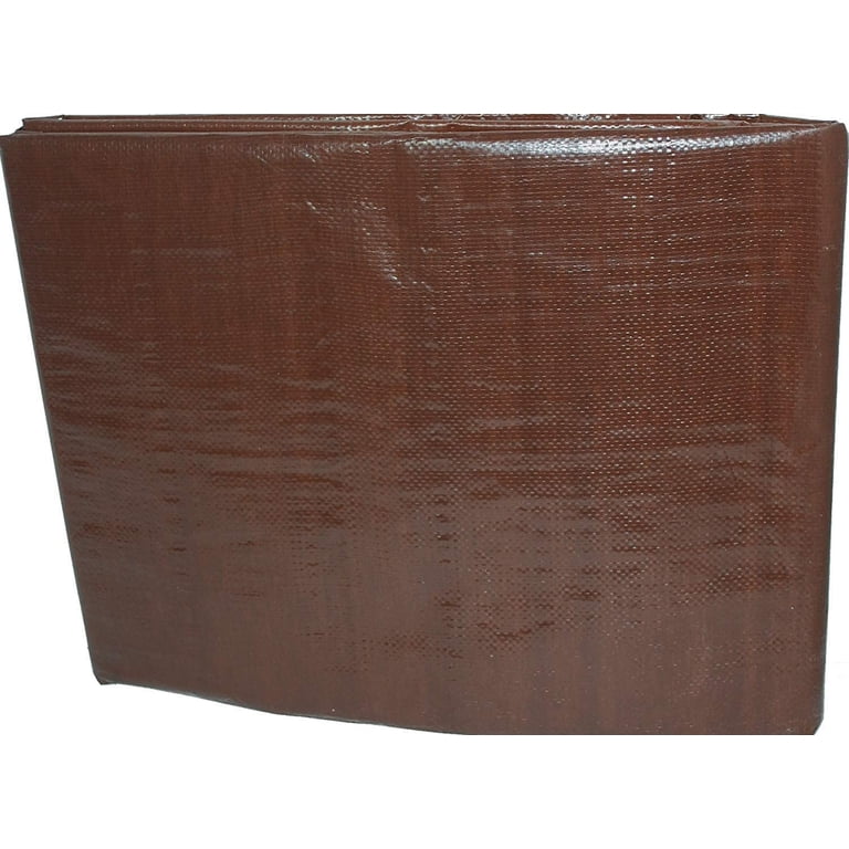 20x20 Brown Super Heavy Duty Waterproof Poly Tarp - ATV
