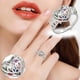 thumbnail image 1 of Anillos para mujer, regalos para mujer, moda para damas, anillo de joyería de moda con patrón hueco en forma de corazón para damas, 1 of 5