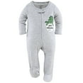 thumbnail image 5 of The Peanutshell Baby Sleep n Play Footed Pajamas for Boys, Gray and Green Camo, 3 Pack, Newborn to 9 Months, 5 of 8