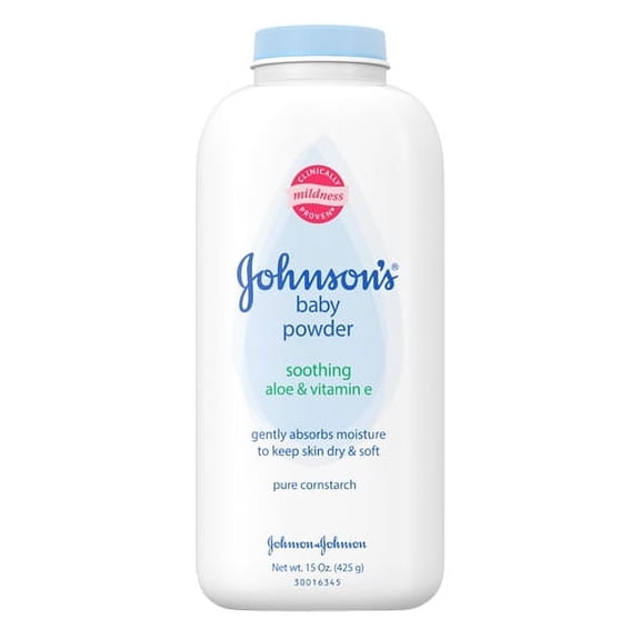 Johnson's Baby Powder, Soothing Aloe & Vitamin E, 15 oz (2 pack) (Bundle)