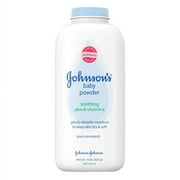 Johnsons Baby Powder With Aloe And Vitamin E Pure Cornstarch, #3058 - 15 Oz, 6 Pack