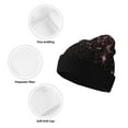 thumbnail image 3 of Pofeuu Sparkling Pink Night Sky Print Beanie Hat for Men Women Knit Winter Hat Warm Cuffed Skull Beanie Slouchy Soft Unisex, 3 of 6