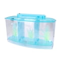 thumbnail image 4 of Acuario con LED acrílico, caja de aislamiento de cría de tres divisiones para peces pequeños (azul), 4 of 14