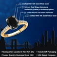 thumbnail image 2 of Gem Stone King 10K Two Tone Gold Black Sapphire and Lab Grown Diamond Engagement Ring for Women | 2.70 Cttw | Oval 9X7MM | Gemstone September Birthstone | Size 5, 2 of 6