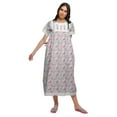 thumbnail image 4 of Moomaya Printed Nightdress For Ladies Cotton Ruffled Border Nursing Night Gown, 4 of 6