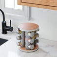 thumbnail image 4 of Tooloton Revolving Spice Rack with 12 Jars and 386 Labels, Stainless Steel, 4 of 5