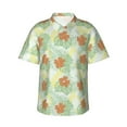 thumbnail image 2 of Xecao Tropical Flowers print Hawaiian shirt - a stylish short-sleeve button-down for men, perfect for casual beach and tropical outings., 2 of 9