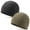 Black+Army Olive, variant on 2 Pack Grid Fleece Beanie for Men & Women, Lightweight Stretch Watch Cap, Tactical Skull Cap for Hiking, Hunting, Fishing, Running & Outdoor Activities