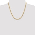 thumbnail image 4 of 10K Yellow Gold Rope Chain Styles Necklace 4 mm Diamond-Cut 20 inch, 4 of 4