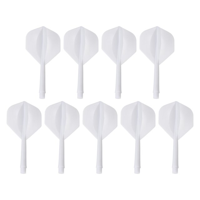 Unique Bargains Dart Flights à Arbre Intégré, Ensemble de 9 Dart Flight Durables en Blanc. Chaque Volante Est Fabriquée en Matériau Plastique Robuste, avec une Longueur d'Arbre de 2,9 cm, une Longueur de Vol de 4 cm et une Largeur de 3,5 cm. Comprend des Embouts Filetés avec un Filetage de 6 mm pour une Fixation Sécurisée. Idéal pour Améliorer la Précision des Darts, Convient à une Utilisation Intérieure et Extérieure, et un Excellent Ajout aux Accessoires de Jeu Dart.