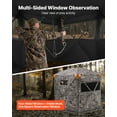 thumbnail image 5 of VEVOR Hunting Blind, 6-7 Person, 288 Degree 5 Side See-Through Ground Blinds with Carrying Bag, Portable Camouflage Tent, Durable Concealed Shelter with Silent Zipper Door and Window, for Turkey Deer, 5 of 9