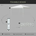 thumbnail image 3 of Outsunny 13' x 13' Pop Up Canopy Tent, Instant Sun Shelter, Tents for Parties, Height Adjustable for Outdoor, Garden, Patio, Parties, White, 3 of 9