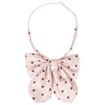 thumbnail image 1 of INSPIRE CHIC Corbatas preatadas con lunares para mujeres, tirantes ajustables para uniforme, color rosa claro, 1 of 5