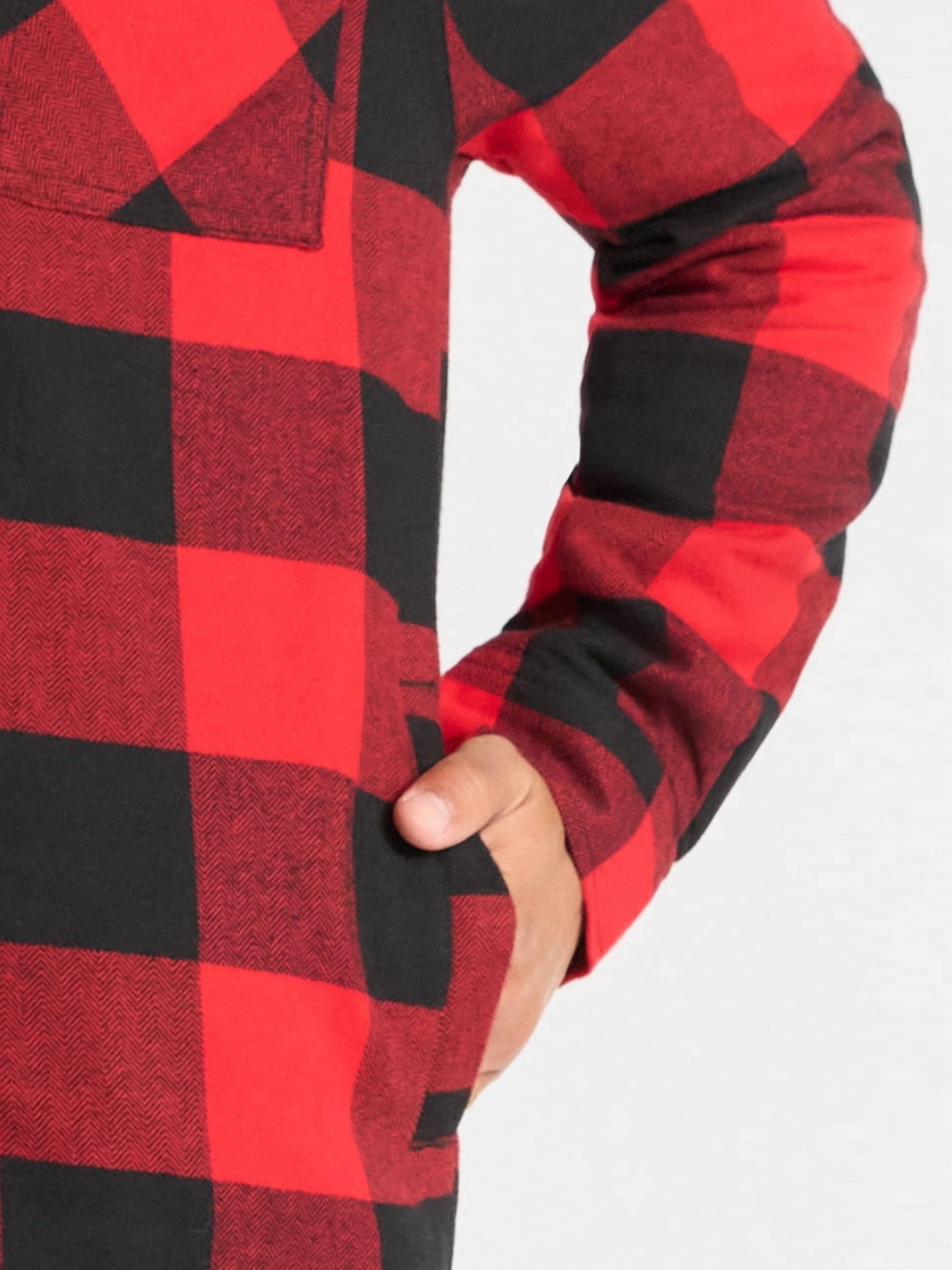 George Men's Shirt Jacket with Long Sleeves, High Pile Fleece Lining, Sizes S-3XL