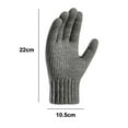 thumbnail image 6 of dianhelloya Men Gloves Knitted Touchscreen Thickened Stretchy Full Finger Keep Warm Alpaca Wool Autumn Winter Adults Motorcycle Riding Gloves for Outdoor 1 Pair Cyan, 6 of 8