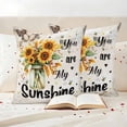 thumbnail image 3 of You Are Pillow Covers 2 Pack My Sunshine Vintage Sunflower Butterfly Distressed Pillowcase Waterproof Outdoor Throw Pillow Cover for Patio Garden Square Cushion 20”x20”, 3 of 9