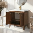 thumbnail image 6 of Vanity Art 30" Double Door Bathroom Vanity with Sink, Freestanding Storage Cabinet with Ceramic Top, and Removable Shelve, 6 of 8
