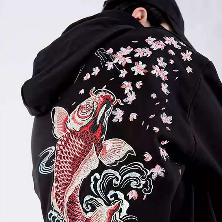 Niepce Inc Japanese Fashion Hooded Sweatshirt Men Koi Fish Niepce Inc Japanese Fashion Hooded Sweatshirt Men Koi Fish