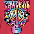 thumbnail image 3 of CafePress - Peace Love & Music T Shirt - Women's Traditional Fit Dark T-Shirt, 3 of 4