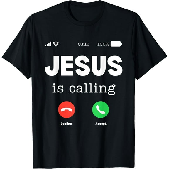Jesus Is Calling T-Shirt Casual Short Sleeve Shirt