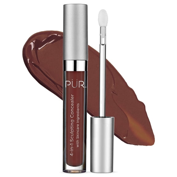 PÜR MINERALS 4-in-1 Sculpting Concealer for Women - Conceals, Brightens, Plumps & Corrects - Hydrating & Moisturizing Makeup Concealer with Medium to Full Coverage for Dark Circles