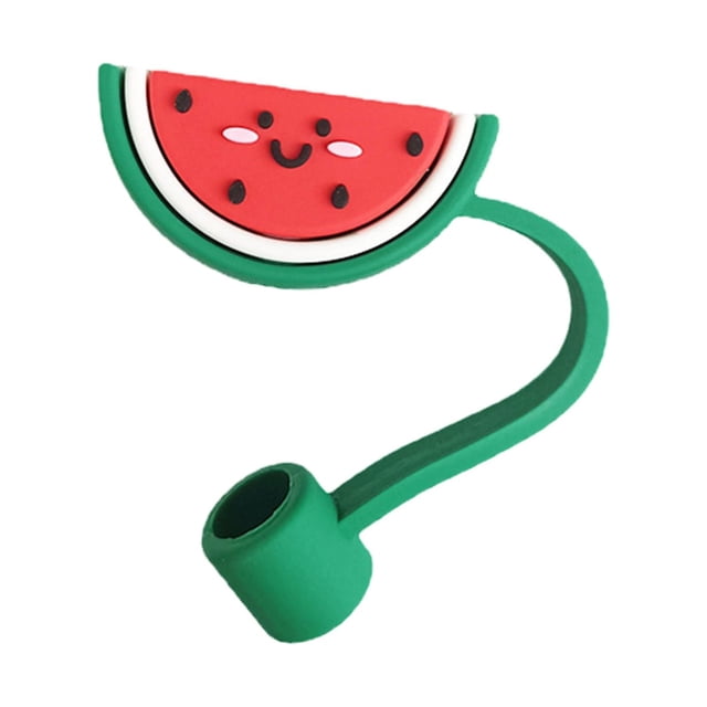 New Cartoon Dust Cap Soft Glue Dust Plug Universal Glass Stainless Steel Straw 7 8mm Straw Sleeve
