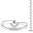 thumbnail image 4 of SuperJeweler K Initial Bangle Bracelets for Women with Cubic Zirconia Accent, 4 of 4