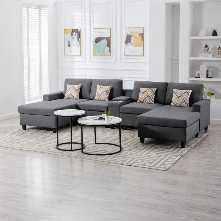Sectional with console table deals