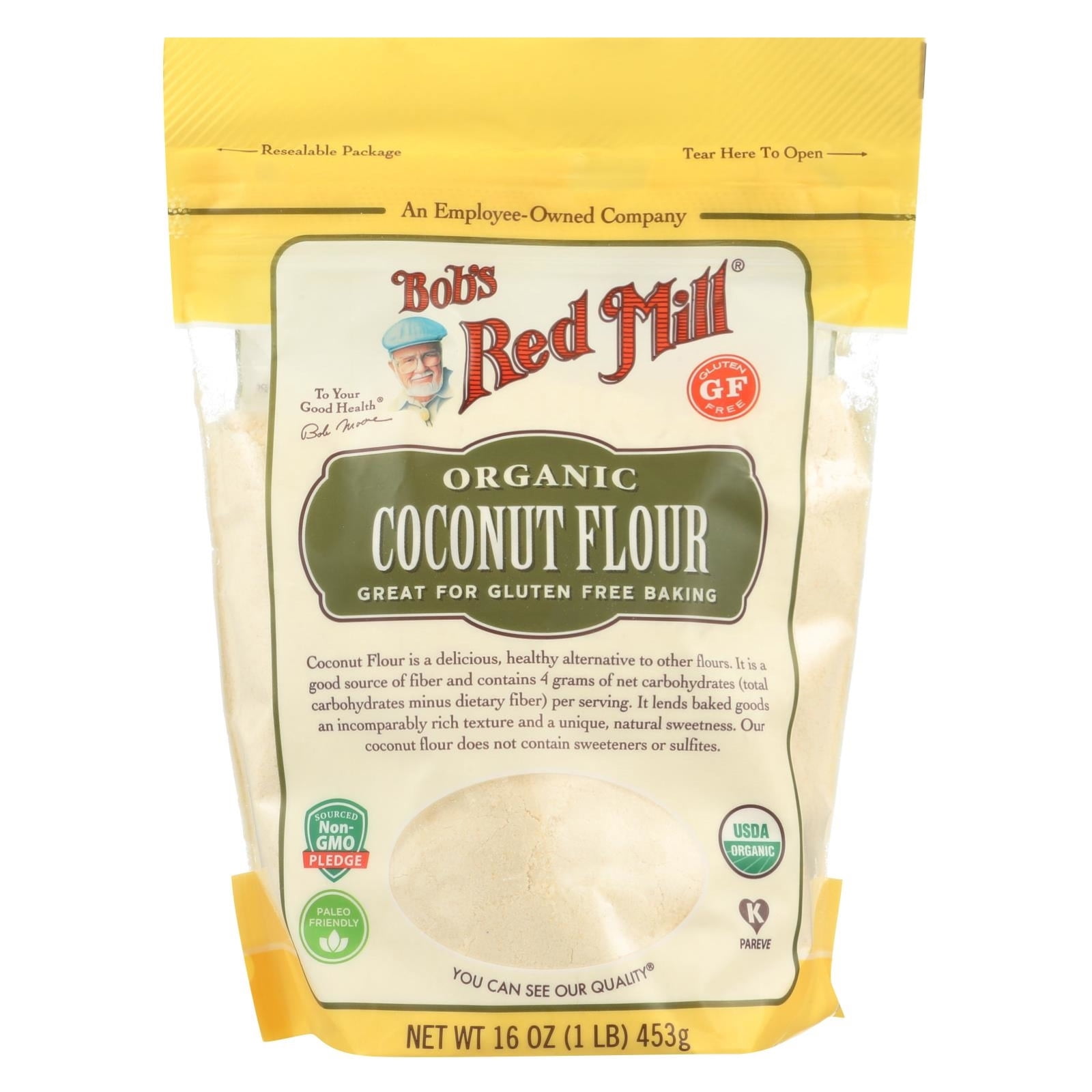 Bob's Red Mill Gluten Free, Organic Coconut Flour, 16 oz Bag - Walmart.com